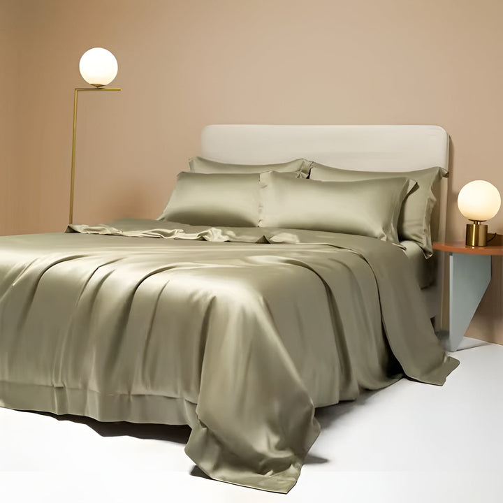 Comfortable Bamboo Duvet Cover - BambooDreams-Olive-59.06″ × 78.74″-The Livary