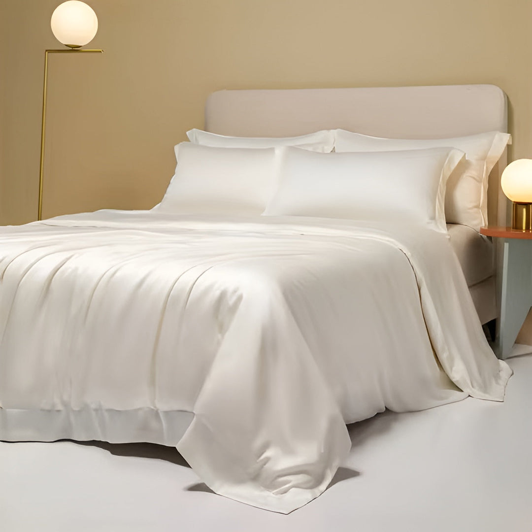 Comfortable Bamboo Duvet Cover - BambooDreams-White-59.06″ × 78.74″-The Livary