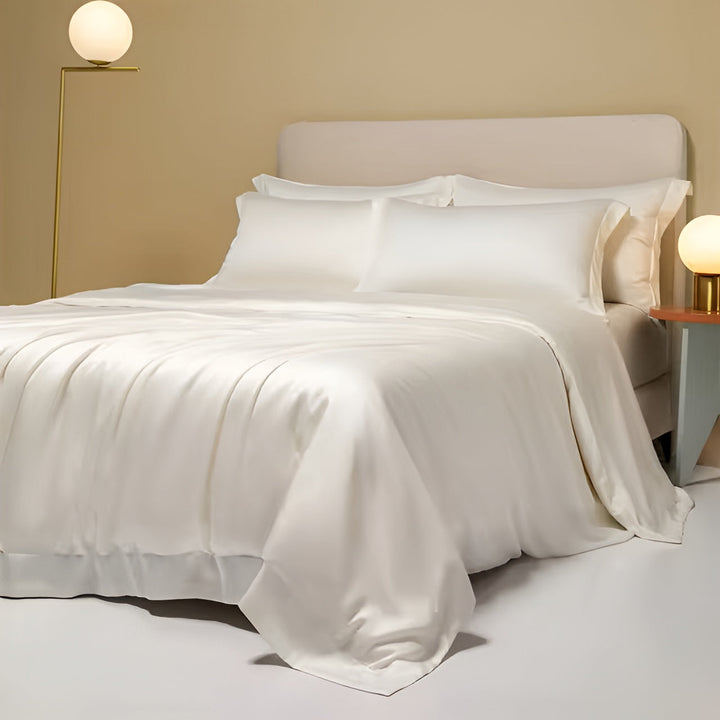 Comfortable Bamboo Duvet Cover - BambooDreams-White-59.06″ × 78.74″-The Livary