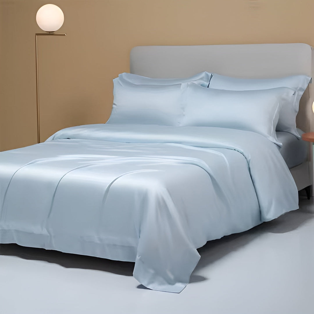 Comfortable Bamboo Duvet Cover - BambooDreams-Light blue-59.06″ × 78.74″-The Livary