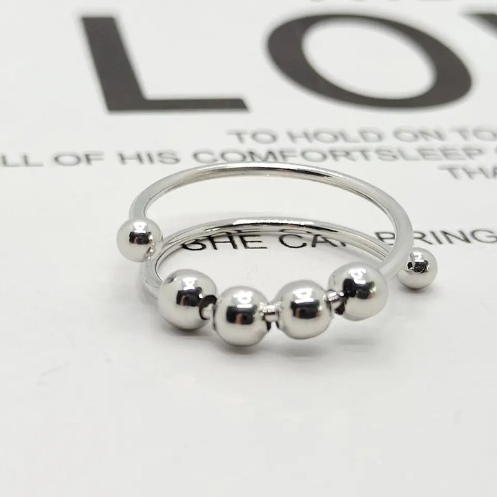 Anti Stress Ring - CalmSpin-Silver-The Livary