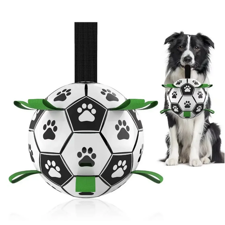 Durable Dog Football with Handles – TugBounce-Small (15cm)-The Livary