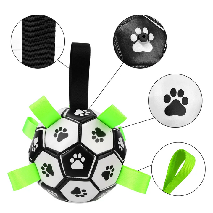 Durable Dog Football with Handles – TugBounce-Small (15cm)-The Livary