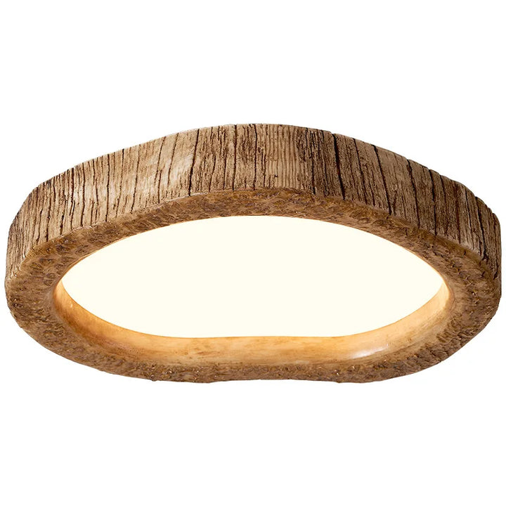 Rustic LED Ceiling Light with Wood Effect - Auralog-35 cm-The Livary