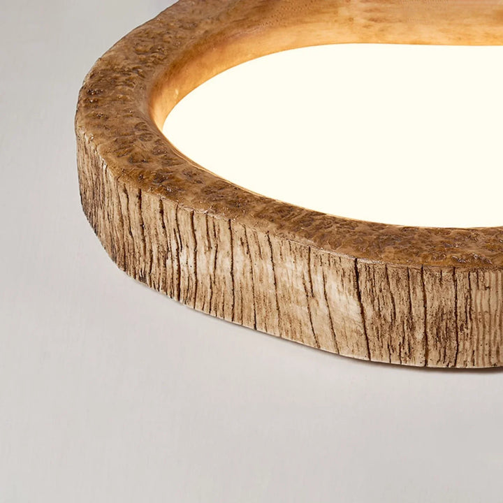 Rustic LED Ceiling Light with Wood Effect - Auralog-35 cm-The Livary