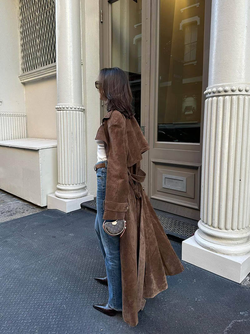 Faux Suede Winter Jacket for Women - Sorina-S-The Livary