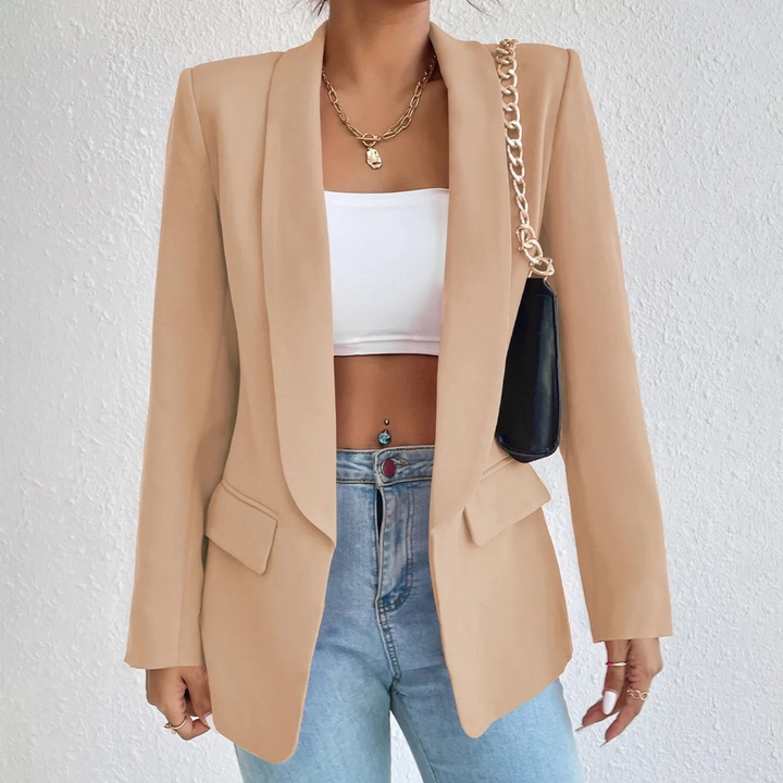 Office Ladies Blazer made of Polyester-Cotton - Emma-Brown-S-The Livary