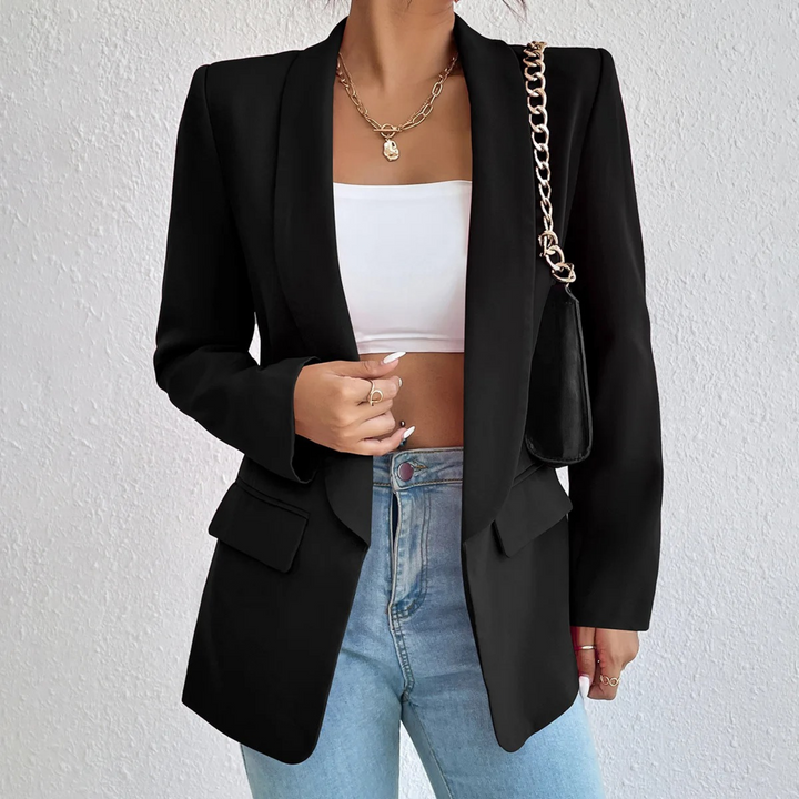 Office Ladies Blazer made of Polyester-Cotton - Emma-Black-S-The Livary