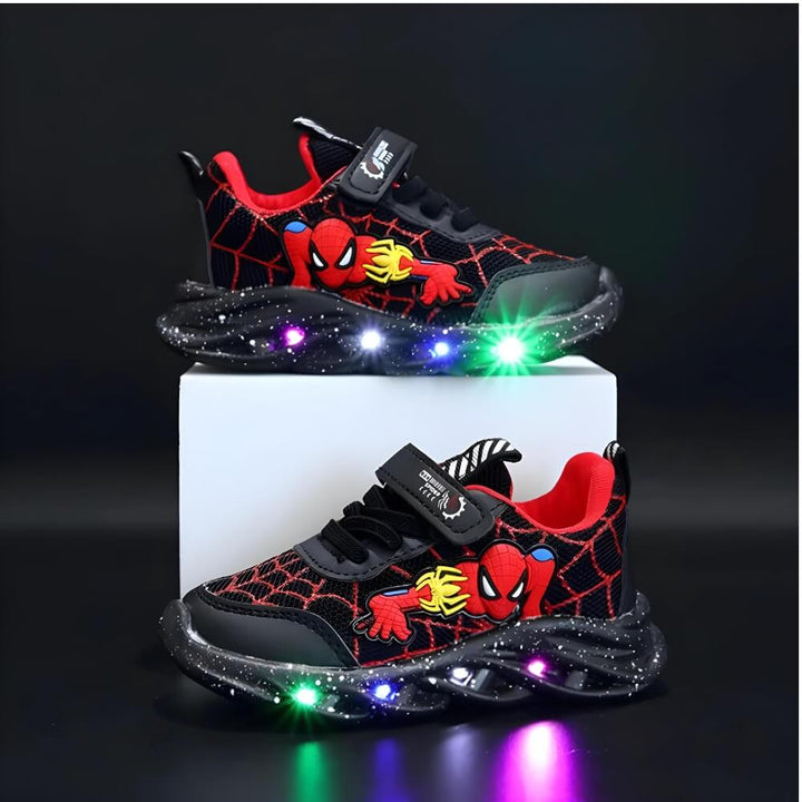 Kids' sneakers with LED – Maxx-Black-4-The Livary