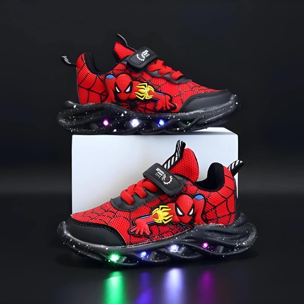 Kids' sneakers with LED – Maxx-Red-4-The Livary