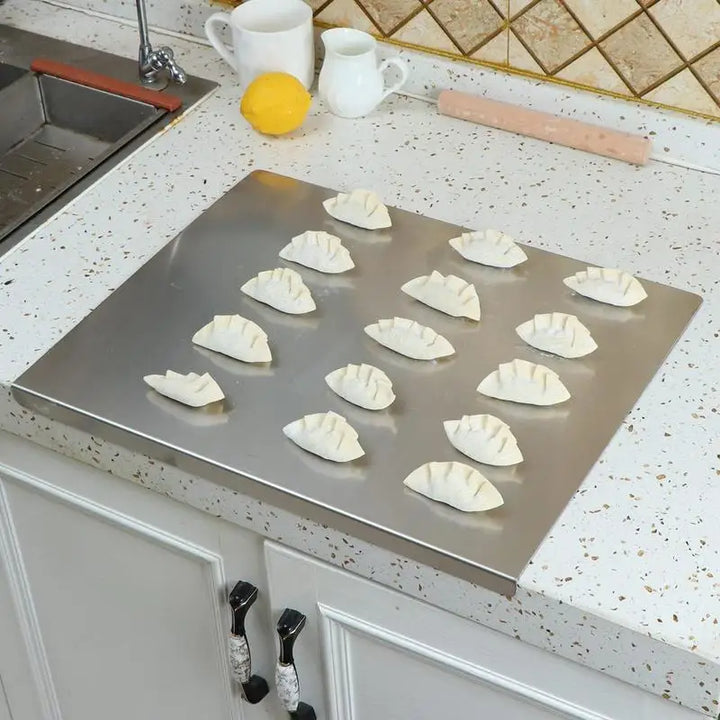 Stainless Steel Cutting Board with Non-Slip & Raised Edge - SteelEdge-40 x 30 x 1.5 cm-The Livary