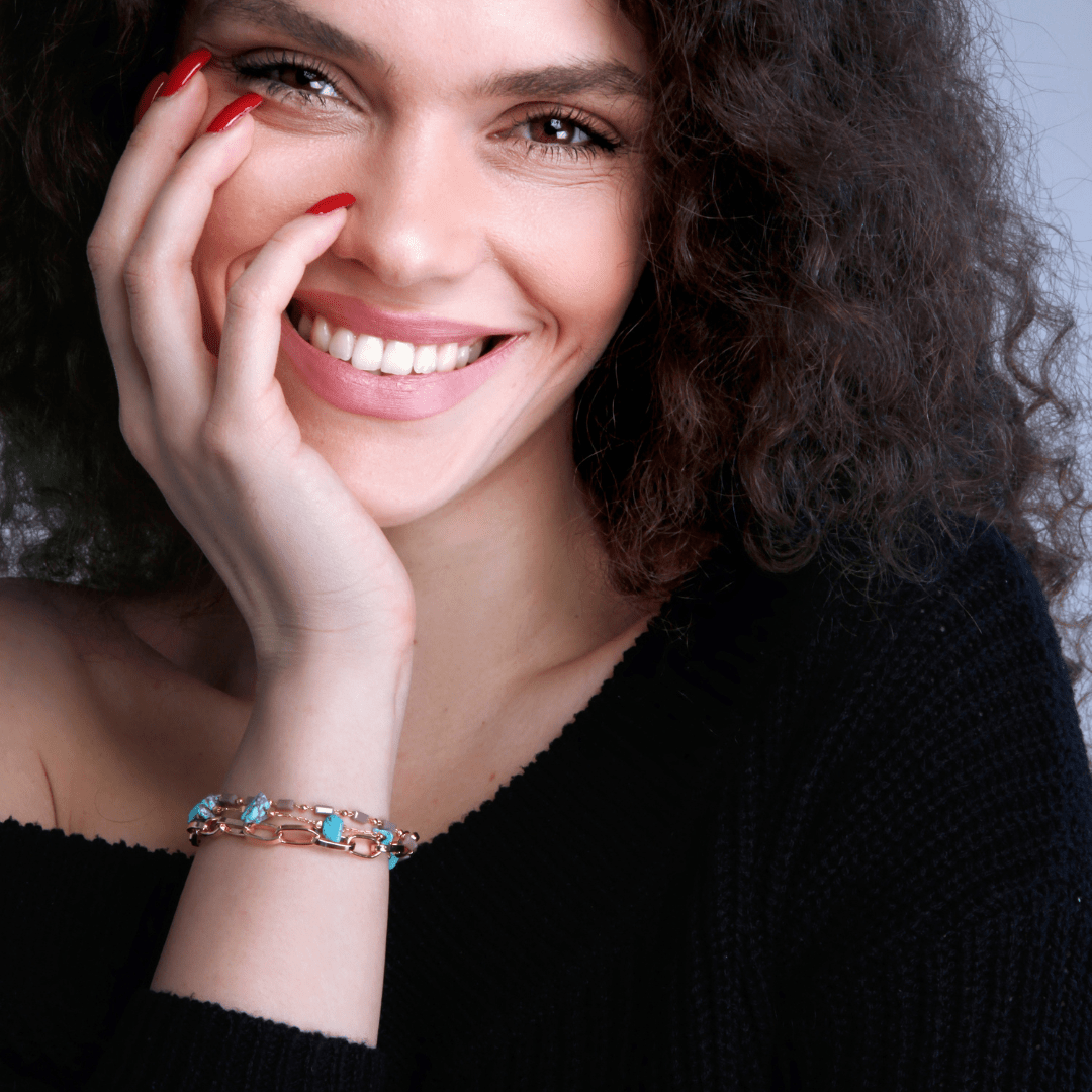 Layered Bracelet Turquoise & Opal – Isabelle-Turquoise-The Livary