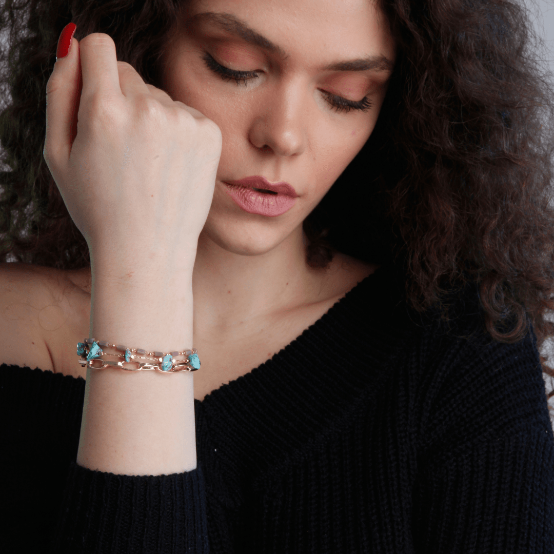 Layered Bracelet Turquoise & Opal – Isabelle-Turquoise-The Livary