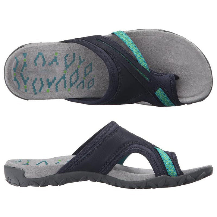 Summer Ladies T-Strap Slipper Sandals – Alina-Green-2.5-The Livary