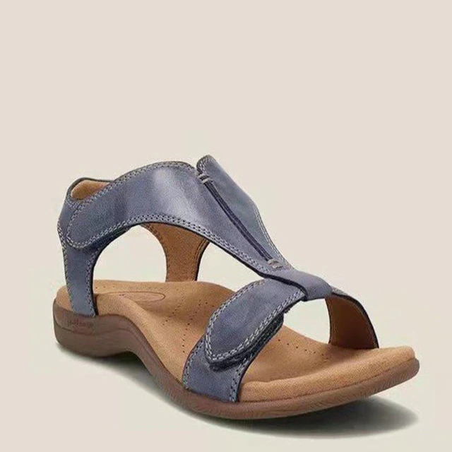 Comfortable & Orthopaedically Shaped Women's Sandals with Support – Amira-Blue-3.5-The Livary
