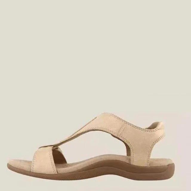 Comfortable & Orthopaedically Shaped Women's Sandals with Support – Amira-Beige-3.5-The Livary