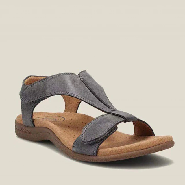 Comfortable & Orthopaedically Shaped Women's Sandals with Support – Amira-Gray-3.5-The Livary
