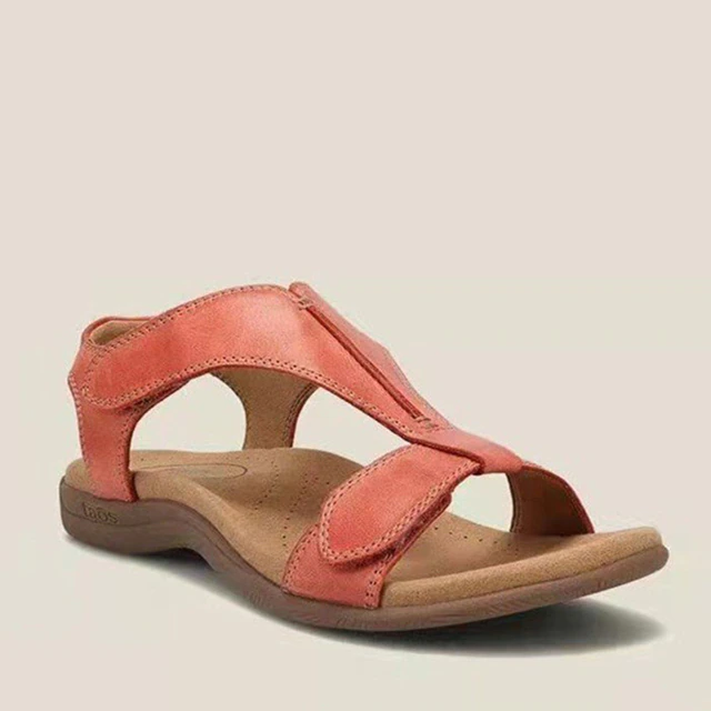Comfortable & Orthopaedically Shaped Women's Sandals with Support – Amira-Orange-3.5-The Livary