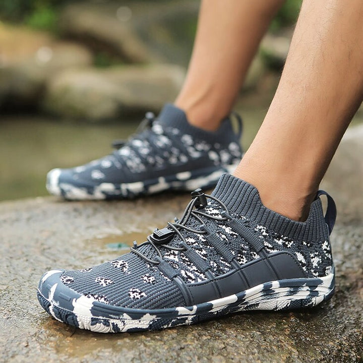 Barefoot sports shoes with non-slip sole - Auron-Dark grey-3-The Livary