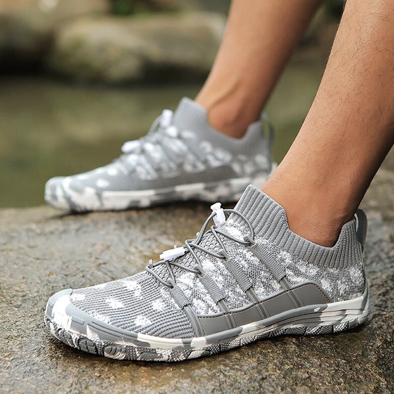 Barefoot sports shoes with non-slip sole - Auron-Gray-3-The Livary
