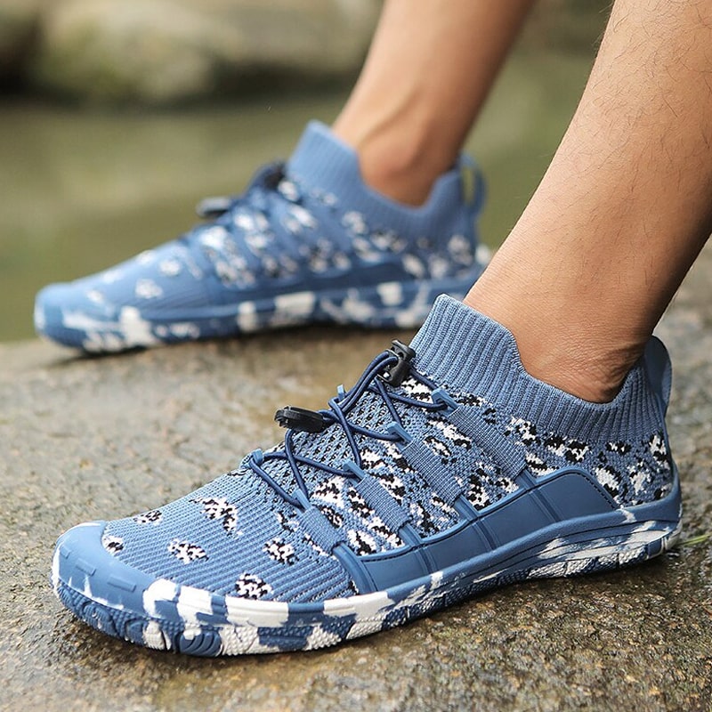 Barefoot sports shoes with non-slip sole - Auron-Light blue-3-The Livary