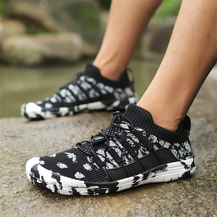 Barefoot sports shoes with non-slip sole - Auron-Black-3-The Livary