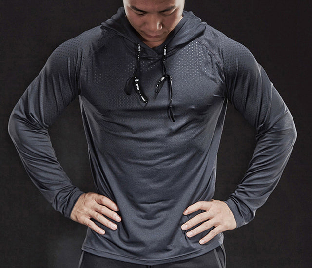 Stylish and Comfortable Fitness Hoodie - Niko-Dark grey-S-The Livary
