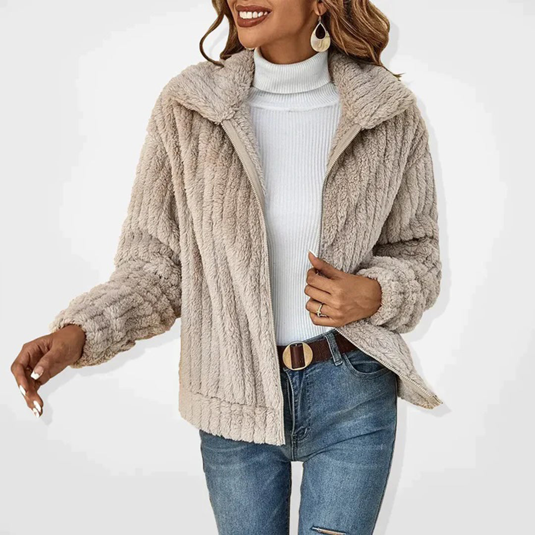 Long Fleece Vest for Women - Elin-Apricot-S-The Livary