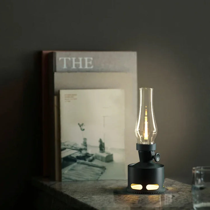 Rechargeable Vintage LED Lantern - LumaLantern-Green-The Livary