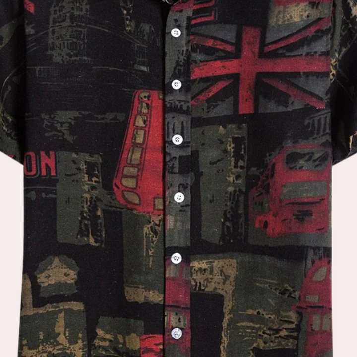 Casual Summer Shirt for Men - Dante-Black-S-The Livary