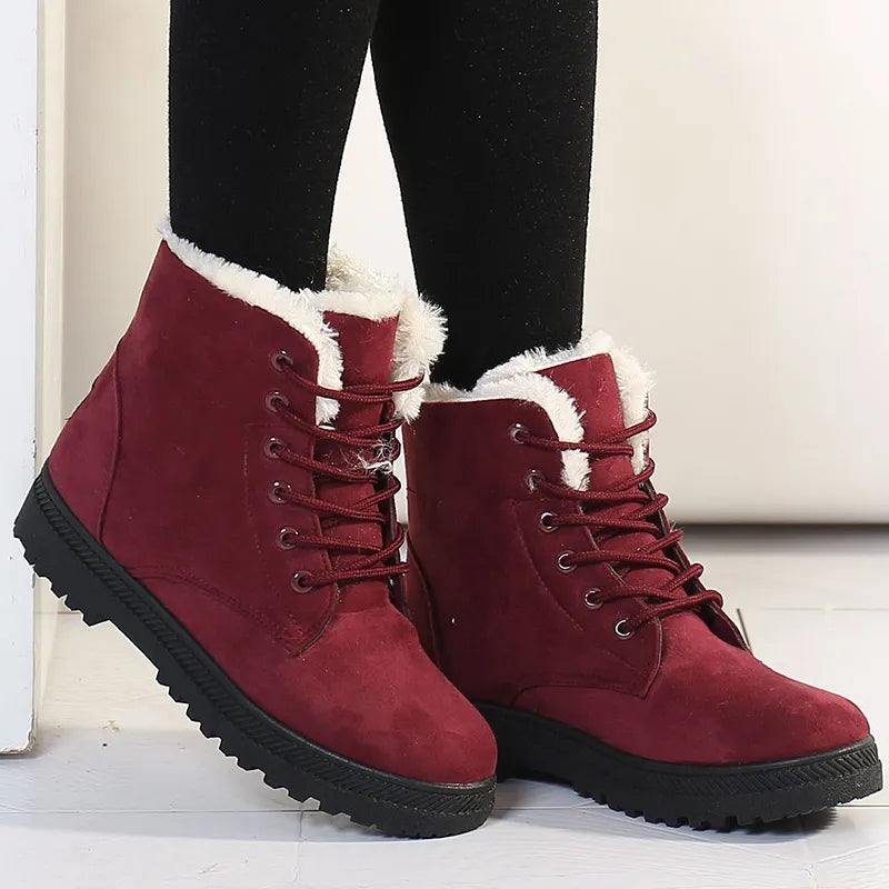 Warm Ladies Winter Boots - Aria-Red-2.5-The Livary