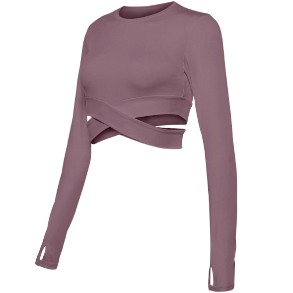 Seamless Pilates & Yoga Top - Sophia-Taupe-S-The Livary