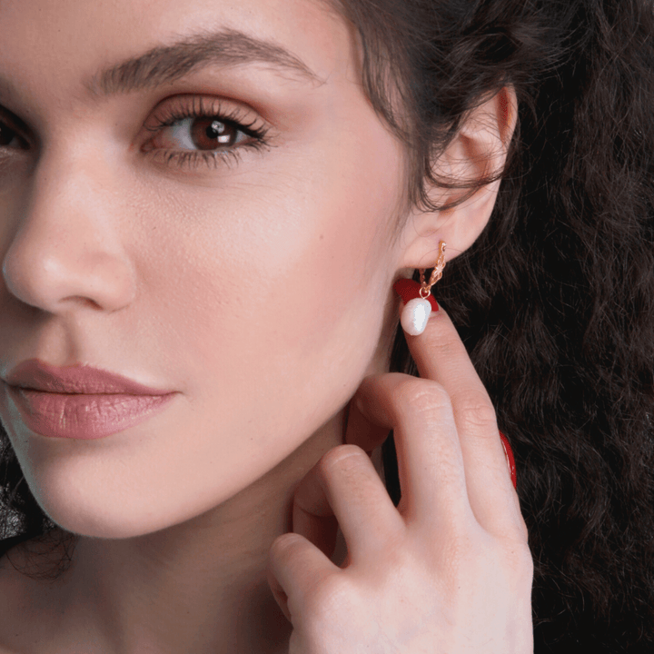 Natural Pearl Earrings - Vivienne-The Livary