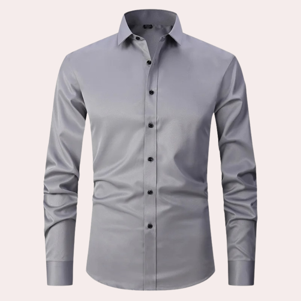 Stretch Shirt for Men - Luca-Grey-S-The Livary
