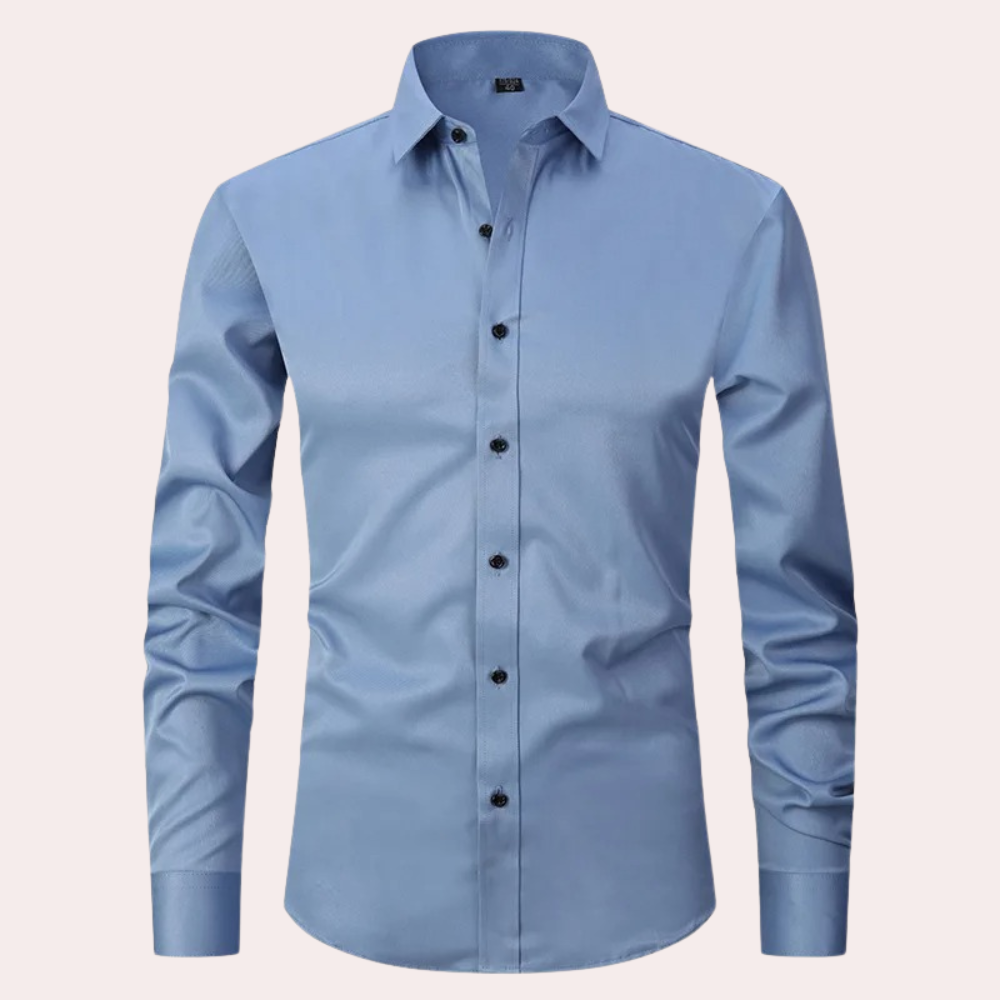 Stretch Shirt for Men - Luca-Light blue-S-The Livary