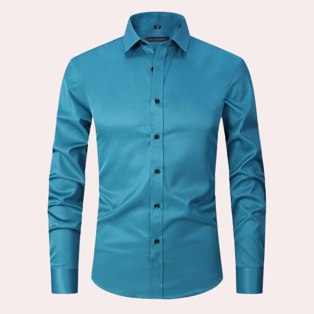 Stretch Shirt for Men - Luca-Light green-S-The Livary