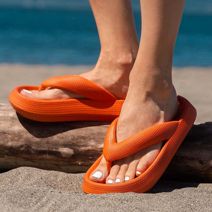 Comfortable Unisex Platform Slippers – Alex-Orange-3.5-The Livary