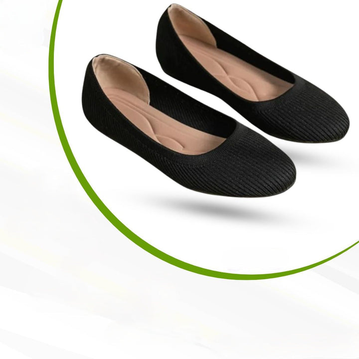 Orthopaedic Comfort Ballerinas – Melina-Velvet black-3.5-The Livary