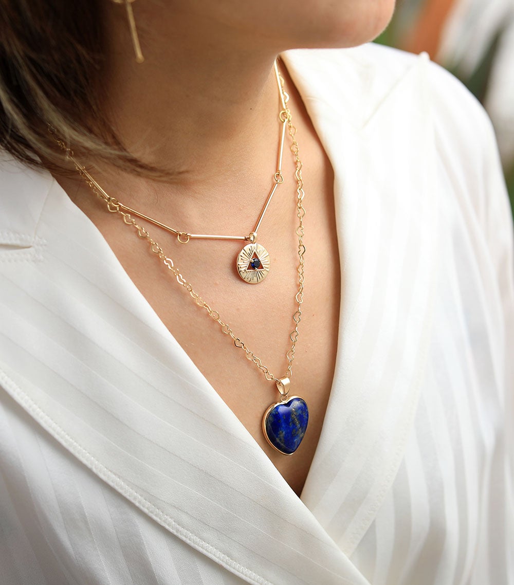 Protective Lapis Necklace - Althea-The Livary