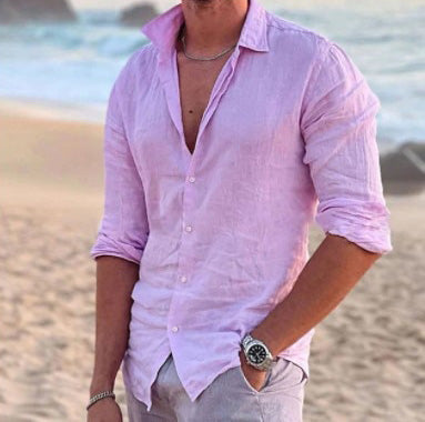 Summer shirt for men – Leonardo-Purple-S-The Livary