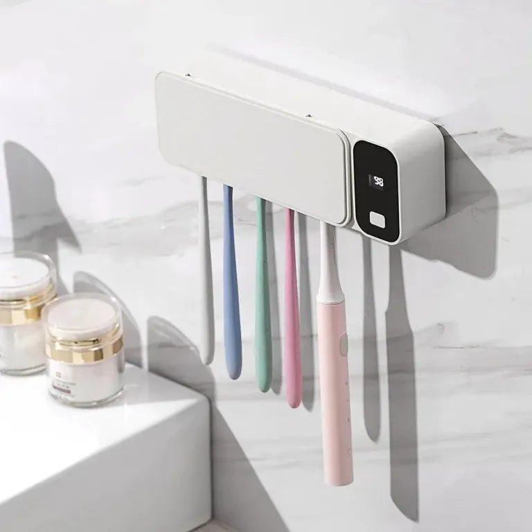 UV Toothbrush Steriliser – Lumora-Grey-The Livary