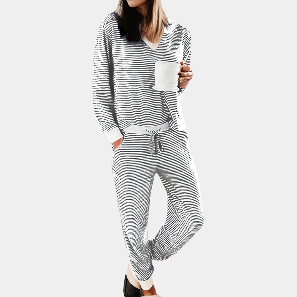 Classic Pyjama Set for Women - Celeste-Grey-XS-The Livary