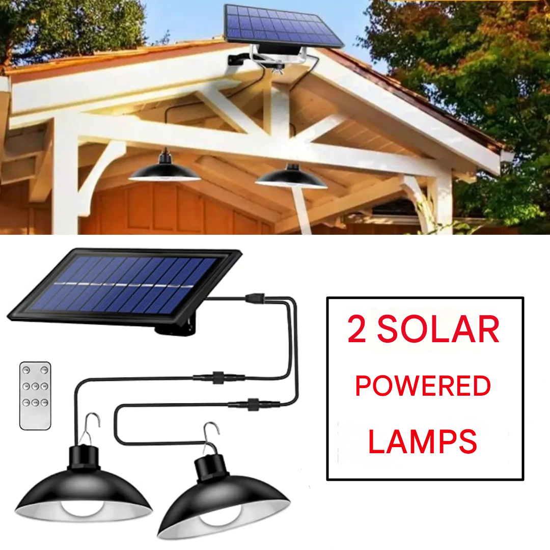 Wireless Solar LED Lamp Set with Remote Control – TwinRay-The Livary