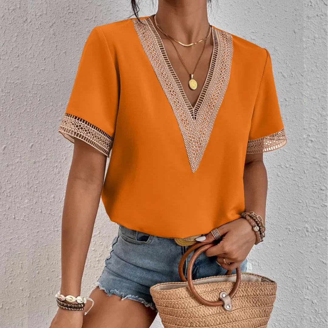 Luxury Women's T-Shirt - Tanja-orange-S-The Livary