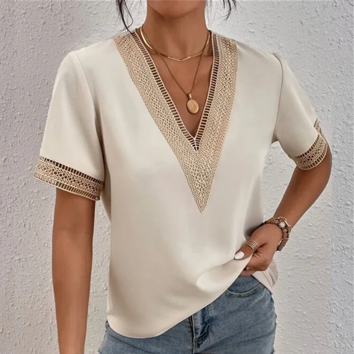 Luxury Women's T-Shirt - Tanja-light yellow-S-The Livary