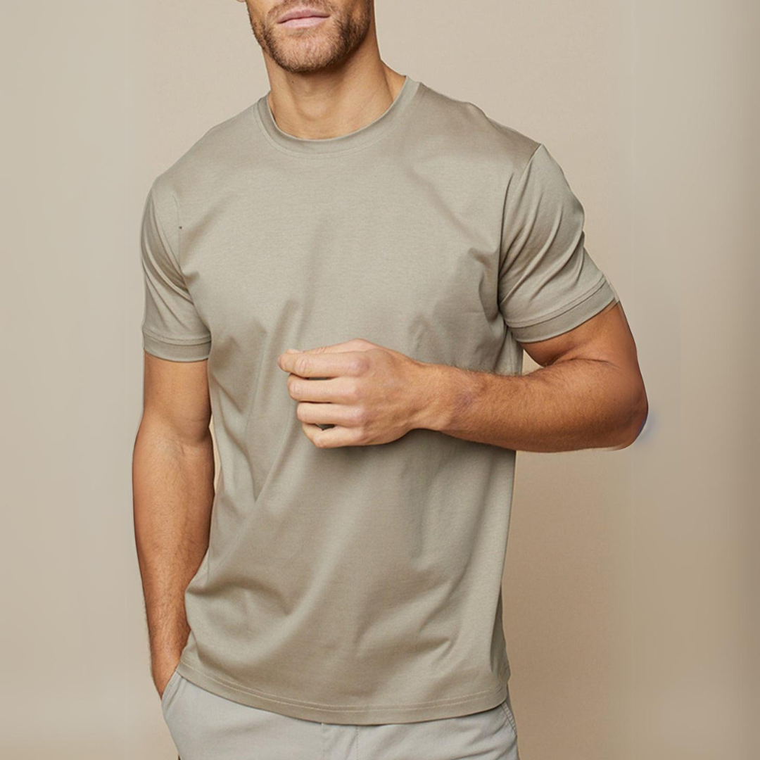 Shiny & Soft Men's T-Shirt made from Mercerised Cotton – Leon-S-The Livary
