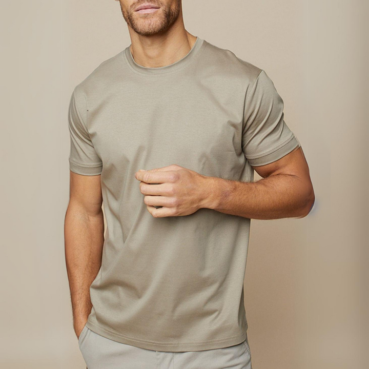 Shiny & Soft Men's T-Shirt made from Mercerised Cotton – Leon-S-The Livary