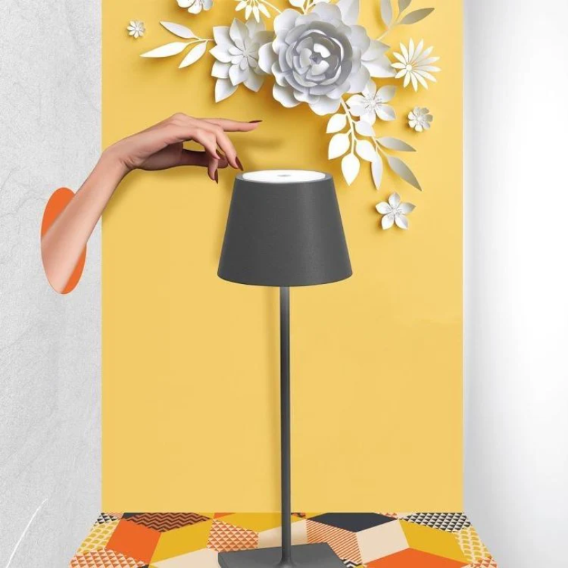 Touch-Sensitive LED Table Lamp - LumiFlex-Gray-The Livary