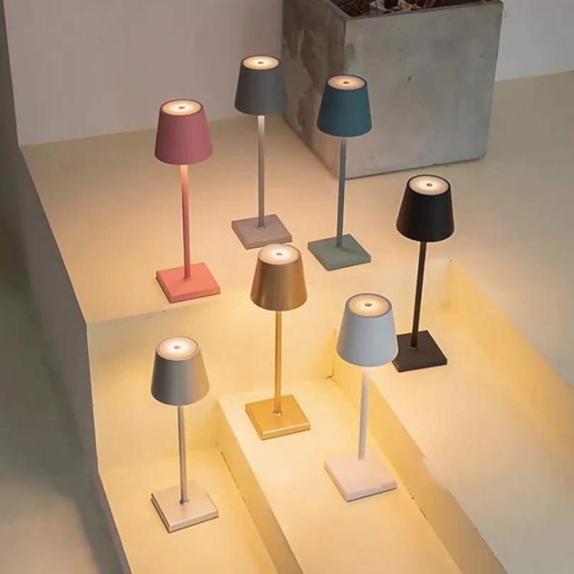 Touch-Sensitive LED Table Lamp - LumiFlex-Gray-The Livary
