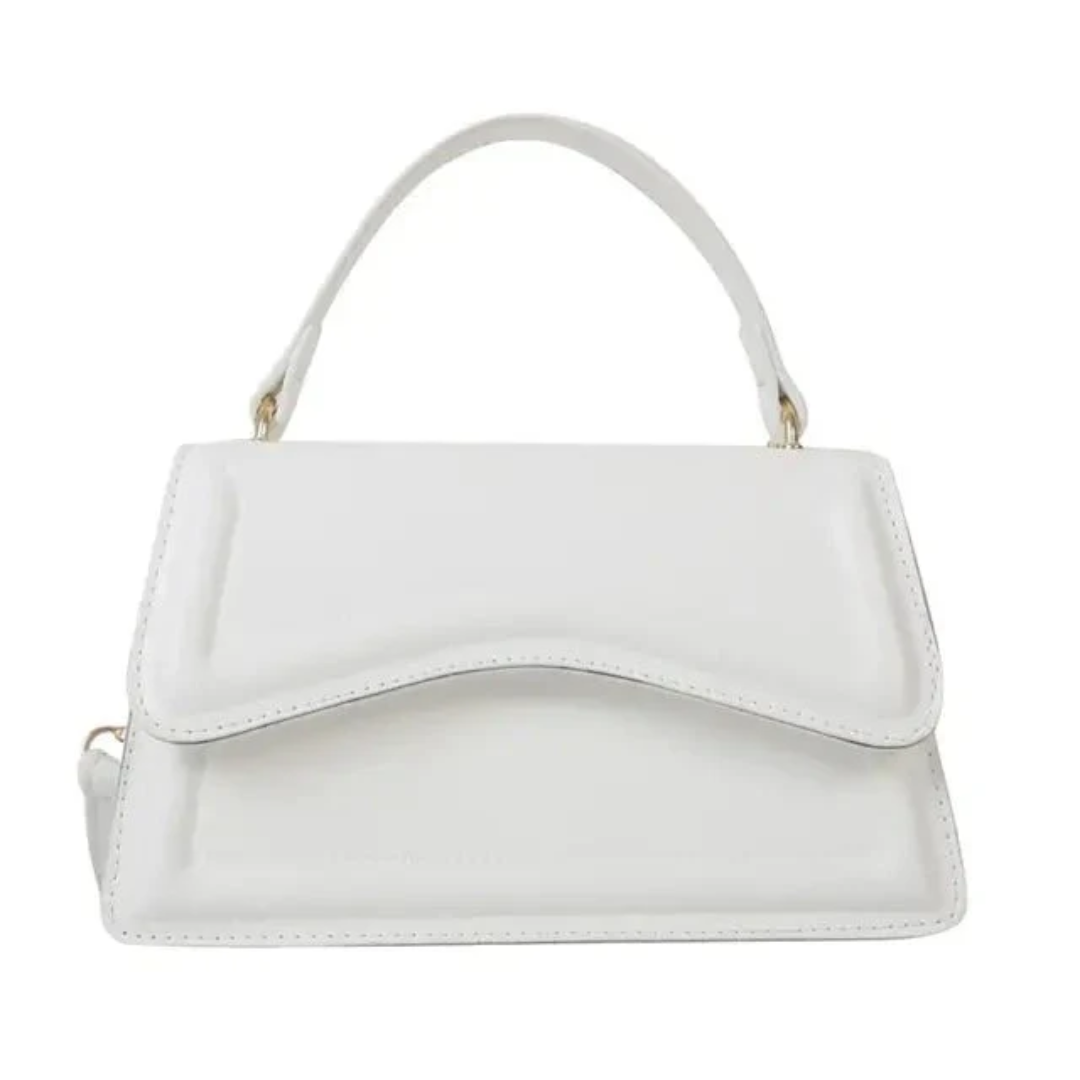 Stylish Leather Ladies Shoulder Bags - LuxeClass-white-The Livary